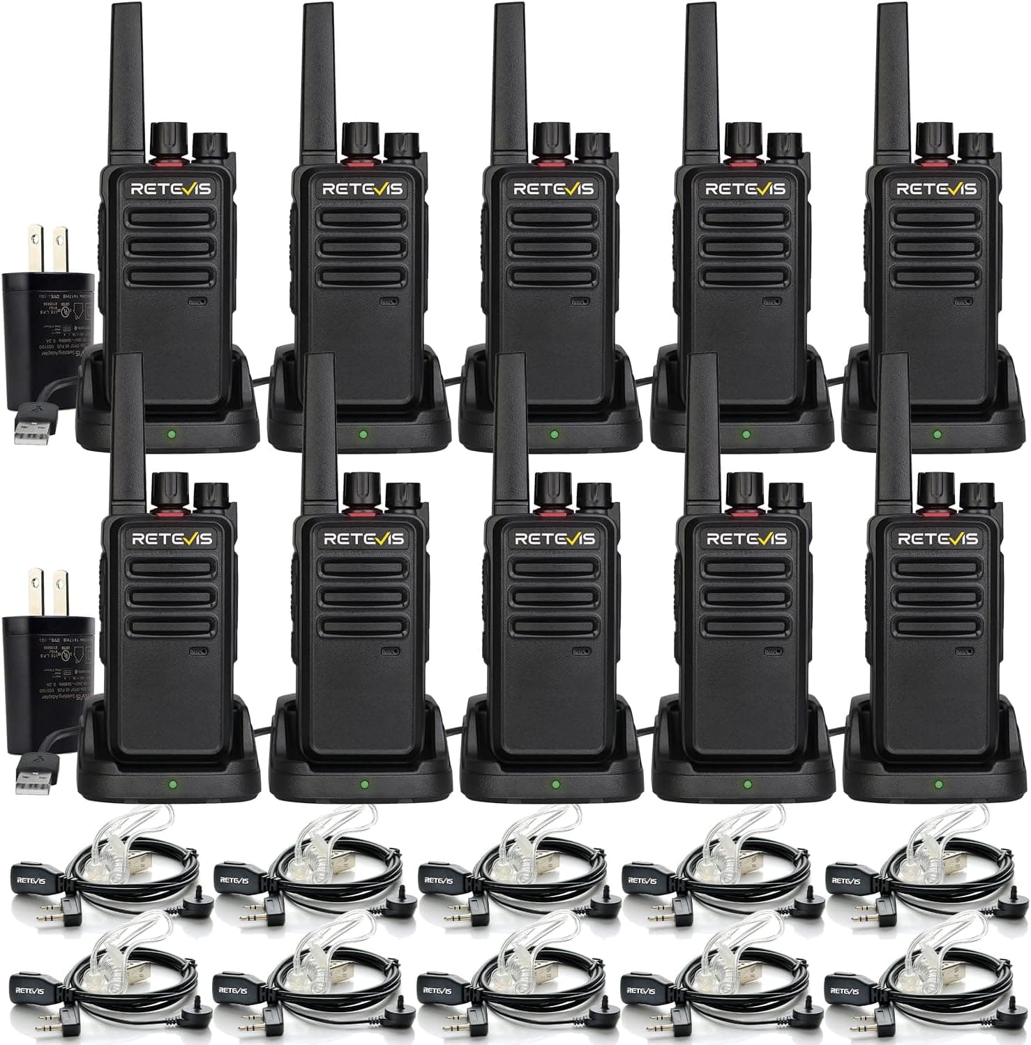 Retevis RT68 FRS Walkie Talkies — 10-Pack